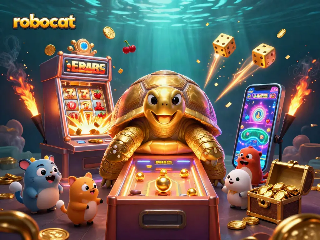 Enjoy thrilling casino games with robocat in an energetic 3D world full of jackpots and excitement.